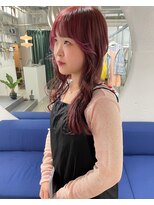 ヘン(hen)&nbsp;ロングのピンクデザインカラー