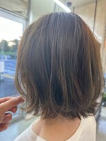 ウィーブ 成田店(Weve)&nbsp;切りっぱなしボブ×赤味を抑えたオリーブベージュ