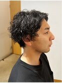 波巻きツイストスパイラル + センターパート