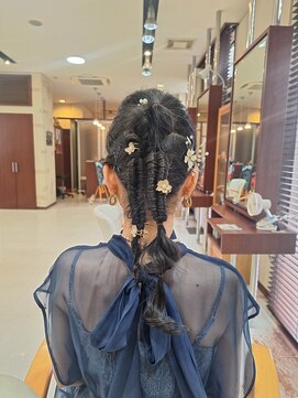 ランコントレ 千代 結婚式ヘアセット