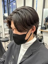 エルマーク 心斎橋(L-MARK)&nbsp;センターパートニュアンスパーマ韓国カルマパーマコンマヘア