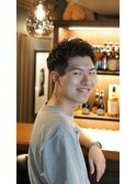 <理容室>メンズ パーマ アイロンパーマ メンズパーマ 眉毛