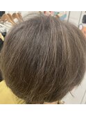 白髪を生かして素敵に！明るめグレージュ8トーン/12