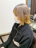 ガルボ ヘアー(garbo hair) ハイトーン 10代 20代 ブリーチ ダブルカラー グラデーション