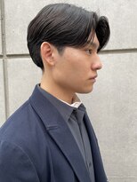メンズ/センターパート/ニュアンスパーマ/シースルーマッシュ