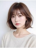 小顔ひし形ボブ