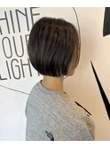 初めてのカラーにオススメ!ハイライトカラー/ショートボブ