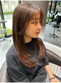 レイヤーカット×水素カラー