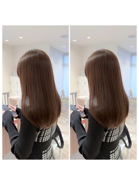 ニューヨークニューヨーク 阪急高槻店(NYNY) ブリーチなしダブルカラーオリーブベージュアッシュミルクティー