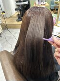 セミロングツヤ髪ストレート+トリートメント