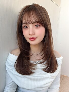 アフロート ディル(AFLOAT D'L) ぱっつん前髪顔周りカット韓国レイヤーくびれミディアム
