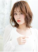 武蔵小杉/髪質改善/コーラルオレンジ!ふんわりハッシュボブ　e