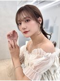 顔周りカット シースルーぱっつん