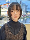 ショートウルフマッシュボブ