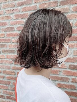 オーガニック アトリエ 大宮(organic+atelier) 秋色◎大人可愛いミニボブパーマショートボブくせ毛風小顔ヘア