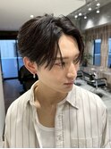 サーフカール/刈り上げセンターパート/波巻きツイストスパイラル