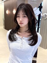 パルス ヨコハマ(PULSE yokohama) ミディアムレイヤーカット/ハッシュカット顔周りワンカール