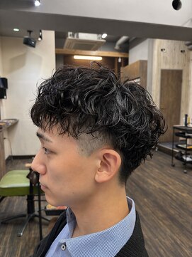 メンズ レオ 天六店(men's LEO) ワンカールで動く無造作メンズパーマ