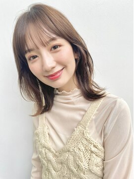 ファナ(fha-na) ☆シースルーバング　大人気のくびれヘア ミディアムレイヤー☆