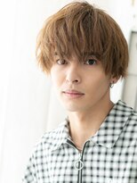 メンズヘア ビーセカンド 草加店(MENS HAIR B-2) ハイトーンカラーカジュアル伸ばしかけフルバングマッシュI草加