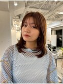 小顔黒髪オリーブグレーココアベージュボブ髪質改善ブリーチ新宿