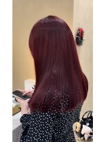 全席個室美容室 Zina 所沢【ジーナ】【8月29日オープン（予定）】&nbsp;"ブリーチなしダブルカラー"ワインレッド【Zina秋元】