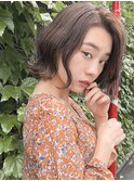 アッシュベージュ 小顔ヘア！