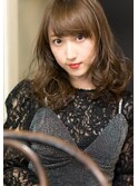 ふんわりカジュアルなミディアムパーマ！
