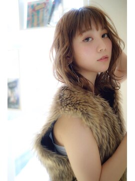 ルーク 立川(LUK) Lien☆小顔せみウェットウェーブパーマ×ナチュラルブラウン
