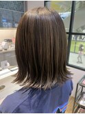 【casita flor】グレージュ切りっぱなしボブ