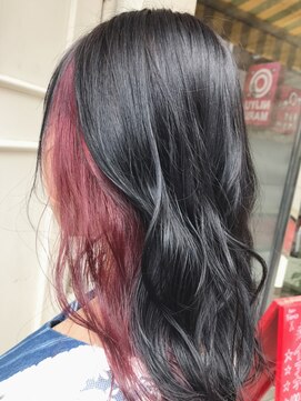 ヘアー ブランコ(hair Blanco) 全体カラー＆インナーカラー♪カシスピンク