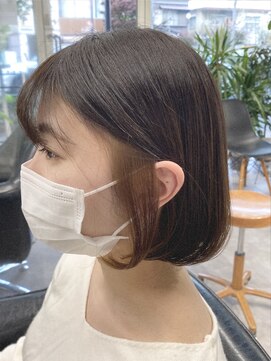 シェル 吉祥寺(shell) ブリーチ無しインナーカラー♪前下がりボブ