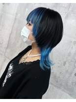 アンダーバーホワイト 浜松店(_WHITE)&nbsp;アクアブルーインナーカラー M