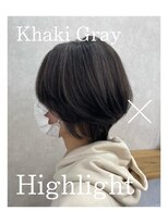 ビューティーサロン ガーデン(beauty salon garden)&nbsp;細めハイライト×カーキ系カラー ☆担当 蒼 ☆