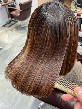 アディクト 東陽町西口(addict) サラサラになる縮毛矯正＿ダークブラウン＿ミディアム［東陽町］