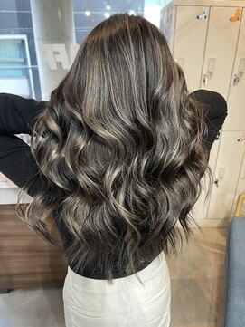 ラフ(LAFF) #バレイヤージュ#グレージュカラー#ボブウルフ#ココアベージュ