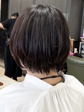 ヘアークリアー 春日部 大人可愛い前髪ストレートショートスタイル/30代40代50代/春日部