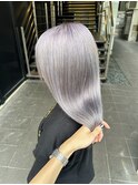 ホワイトラベンダーグレーケアブリーチダブルカラーハイトーン
