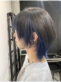 □インナーカラー#ショート#ウルフレイヤー#ウルフ