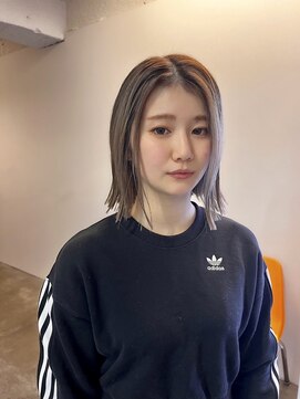 ワンインチ(1 inch) 【手島萌】ダブルカラー/ハイトーン/グレージュ