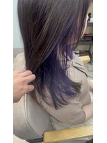 ユニ 江坂(Uni.)&nbsp;インナーカラー　　イヤリングカラー　ラベンダー　パープル