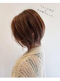 ショートボブ×外ハネアレンジ