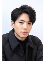 ネイビー(NAVY)&nbsp;大人かきあげヘア 刈り上げ アップバング