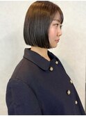 切りっぱなしボブ/顎ラインボブ/Minori