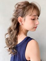 大人ガーリーくるりんぱ二次会ドレスヘア結婚式#03af0519
