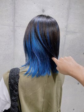 アイビー 吉祥寺(aivee) インナーカラー×ブルーブラック×イヤリングカラー