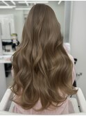 ヘーゼルベージュ ブリーチ レイヤーカット 海外風