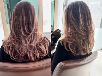 molt 麻生/レイヤーカット/ボブ/バレイヤージュ/ハイライト/海外ヘア 【モルト】の写真/札幌で海外レイヤーカット,バタフライカットはお任せください。骨格.髪質.癖を見極め正確にカットします。