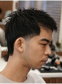 スパイキーショートフェードカットシェービング吉祥寺理容室