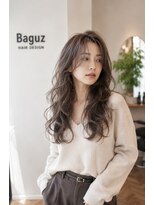 バグズ ヘアデザイン 桔梗が丘店(Baguz HAIR DESIGN)&nbsp;韓国風くびれレイヤー透明感アッシュグレージュウェーブ